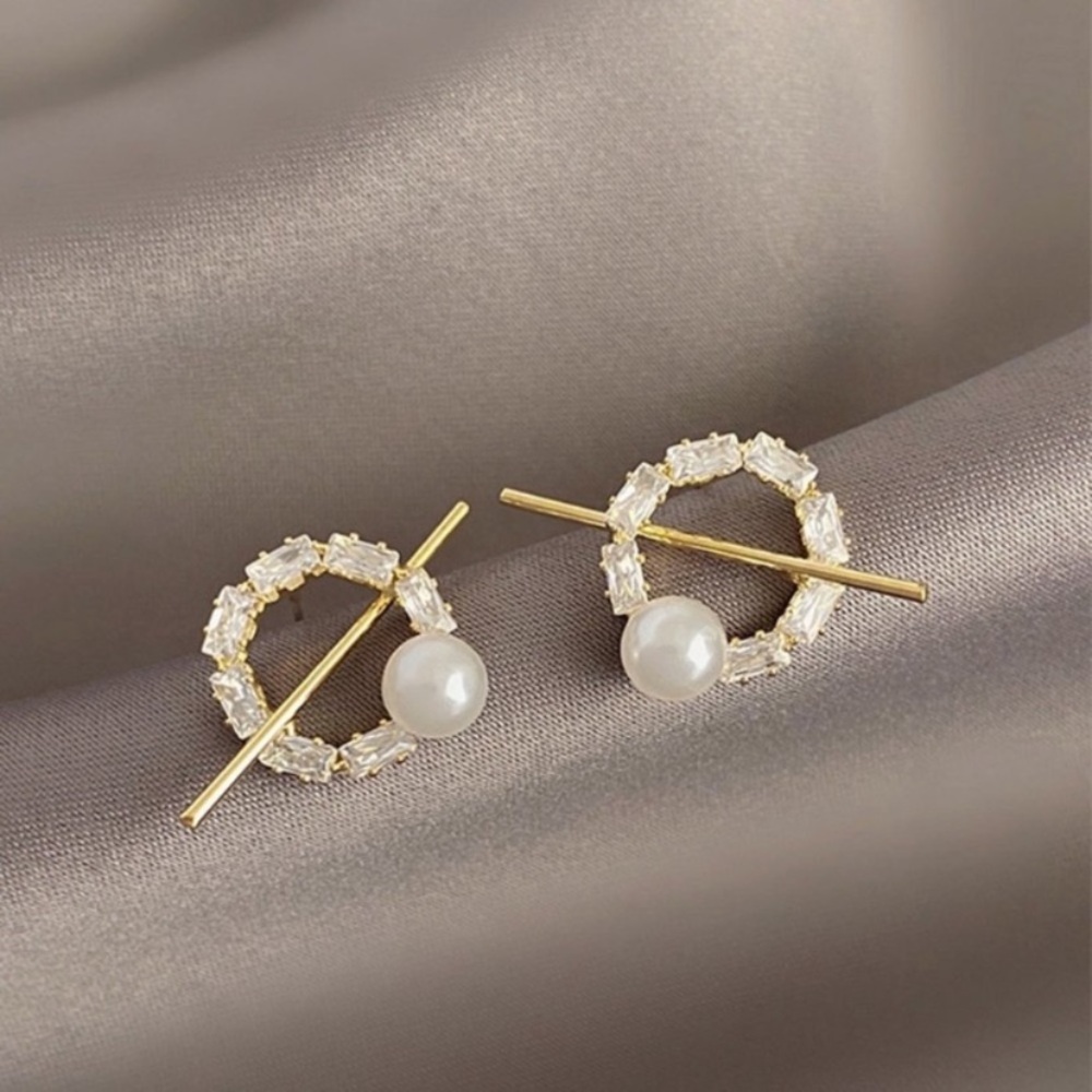 5 for $25 Elegant 14k Gold Plated Pearl Earrings